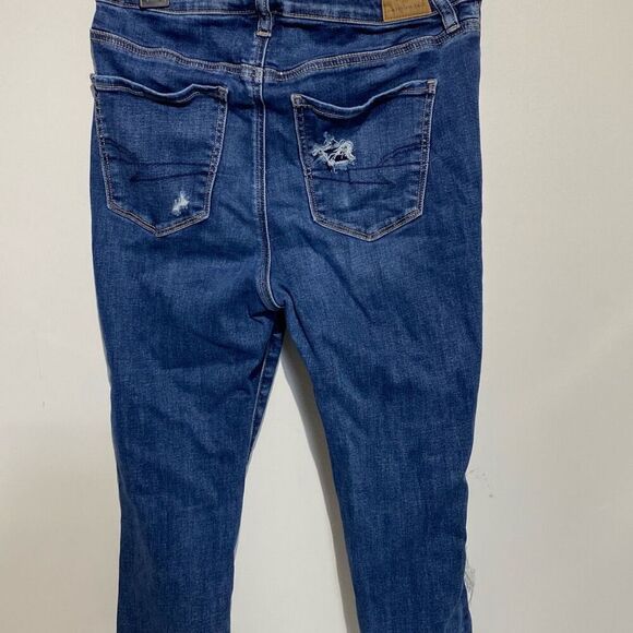 American Eagle Women's Blue Next Level Stretch High Rise Jegging Size 10 - Picture 4 of 11